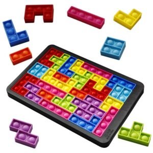 Push it Pop Puzzle Game Fidget Jigsaw Toys,Rainbow
